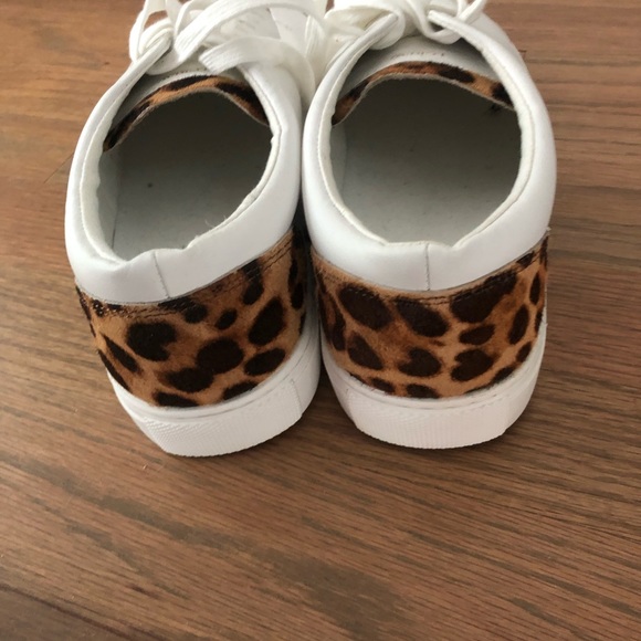 J crew white and leopard print sneaker - Picture 2 of 4